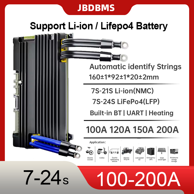 Smart Bms 24S 200A Bluetooth Lifepo4 - Sistema de Gerenciamento de Bateria Inteligente