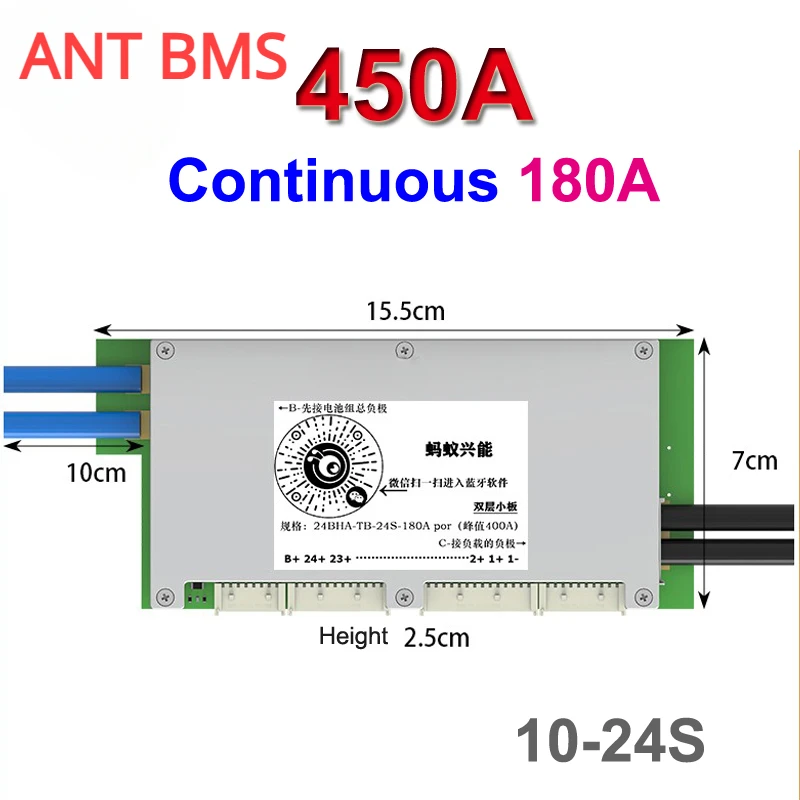 Smart Bms 24S 200A Bluetooth Lifepo4 - Placa de Proteção e Balanceamento Bluetooth