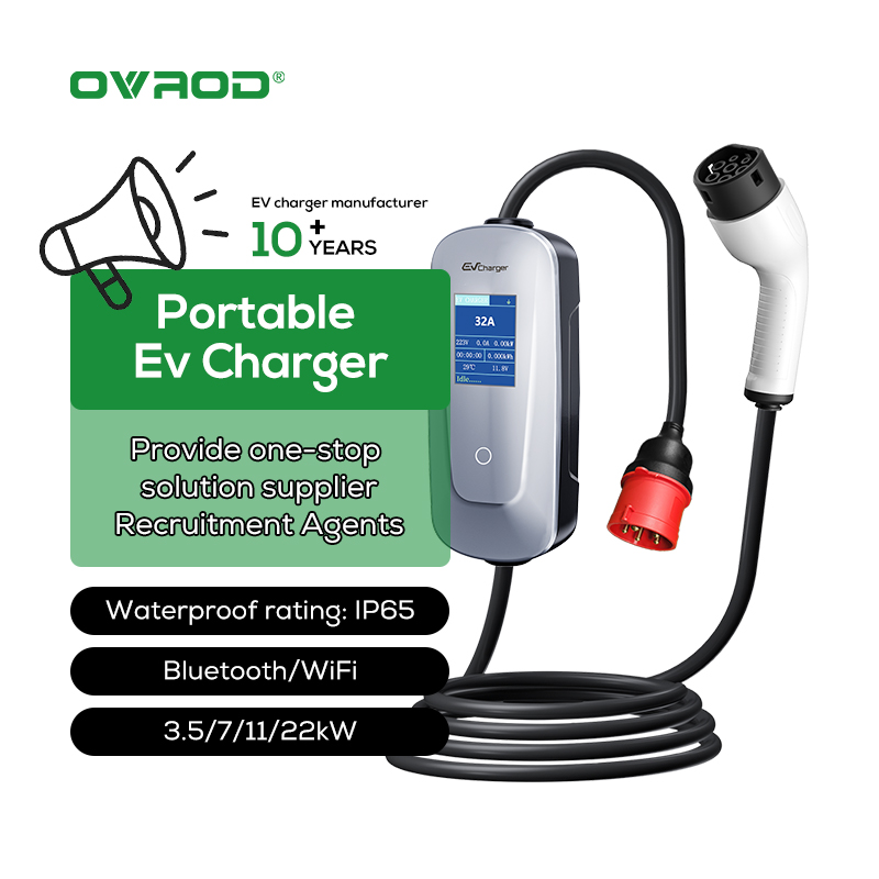 Carregador Portátil Ovrod para - Type 2 Portable Ev Charger 11Kw Cee avaliação e preço